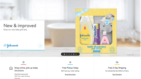 Walmart Johnson's 'New Baby Gift Sets' Carousel Ad
